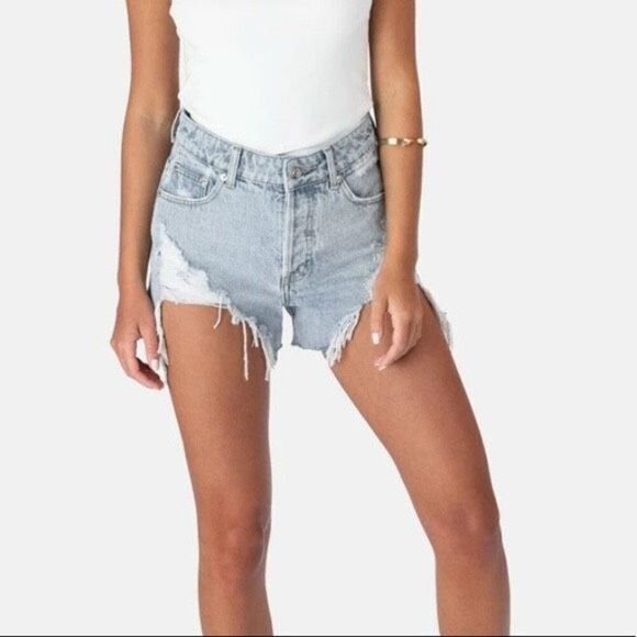 ✨Adika Destroyed Denim Sz Large Shorts✨ - Picture 2 of 7